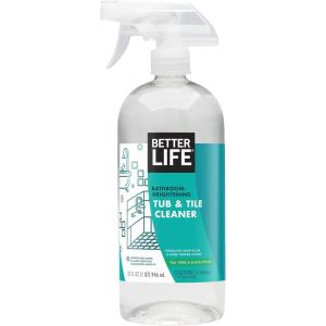 image:imageBETTER LIFE Bathroom Cleaner  Tea Tree Bathtub amp Shower Cleaner Spray for Glass and Tile  Foaming Mold and Mildew Remover for Tub Works on Hard Water Stains  32oz Pack of 132 Fl Oz Pack of 1