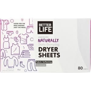 image:imageBetter Life Dryer Sheets Fabric Softener Sheets for Fresh Laundry Lavender Grapefruit 80 CountUnscented